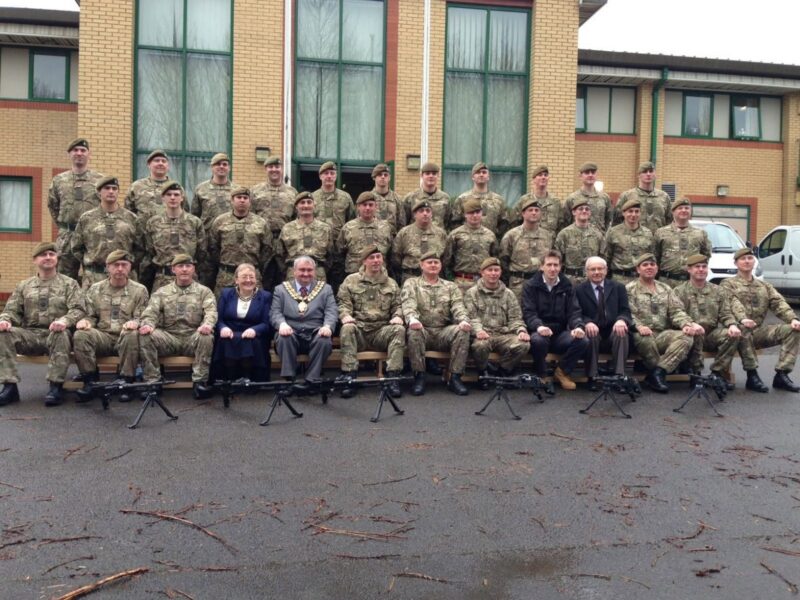 Meeting with Army reservists from D Coy 4th Bn The Yorkshire Regiment.