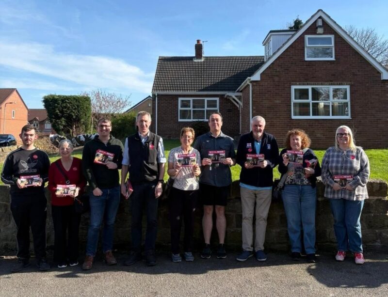 In sunny Shafton with the local Labour team.